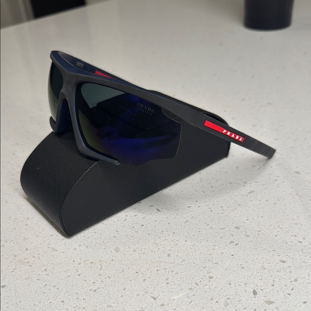 Prada Black and Red Sunglasses